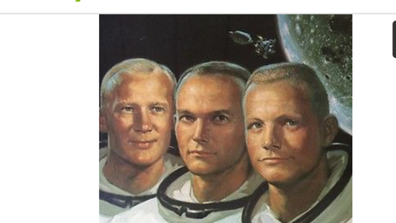 Vintage Framed Apollo 11 Astronauts Moon Landing Portrait Alton S. Tobey 1969