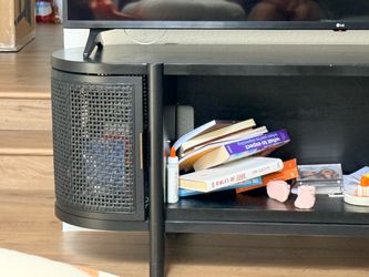 Black tv stand with storage