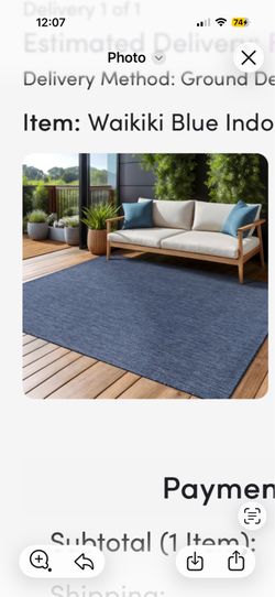 Waikiki Blue Indoor/Outdoor Rug Rug Size: Rectangle 8x10
