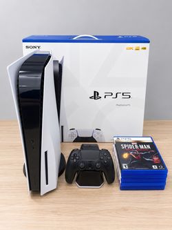 🔥 PS5 Disc Edition Bundle – Like New + 5 Games + Controller + Charger – $500 🔥