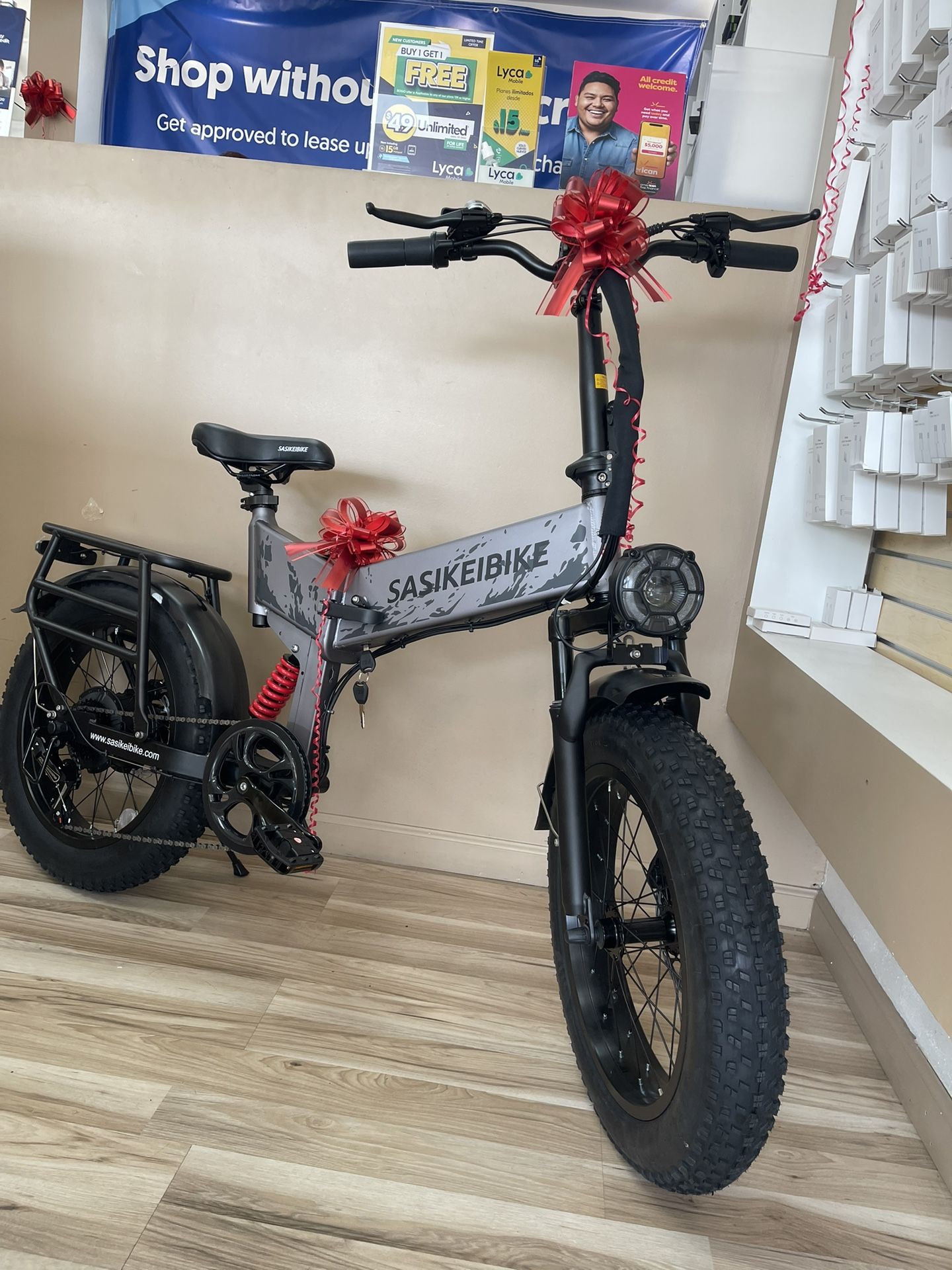E7 Foldable 35MPH Electric Bike 80 Miles Range Mountain Ebike Christmas Financing Deal! $10 To $100 Down Payment! 