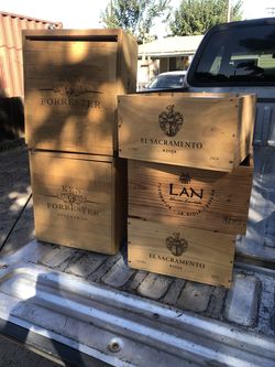 5 wood boxes all for $20