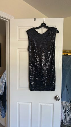 New Navy Blue Sequence, Short Length Formal Dress