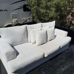 🛋️ Modern Light Gray Sofa – Clean & Stylish