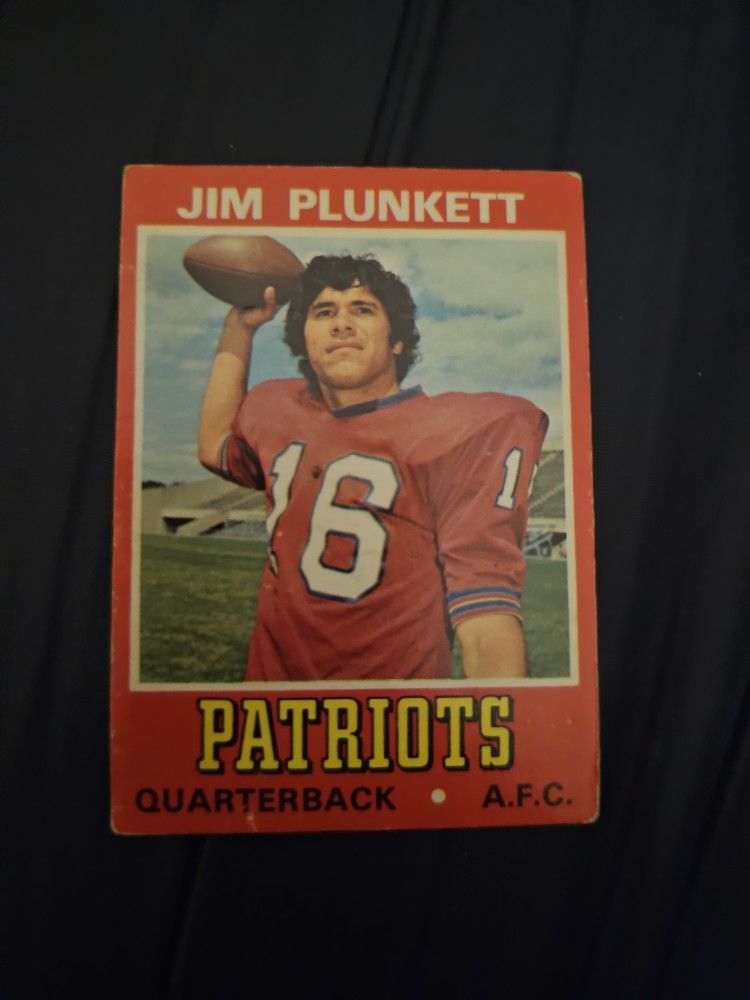 1974 Wonder Bread Football Card # 19 Jim Plunkett New England Patriots 