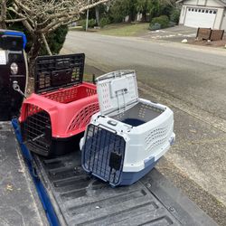 Small Dog Cat Rabbit Bunny Kennel Crate Carrier Like New 20” L by 10” W by 10” H $20 Each 
