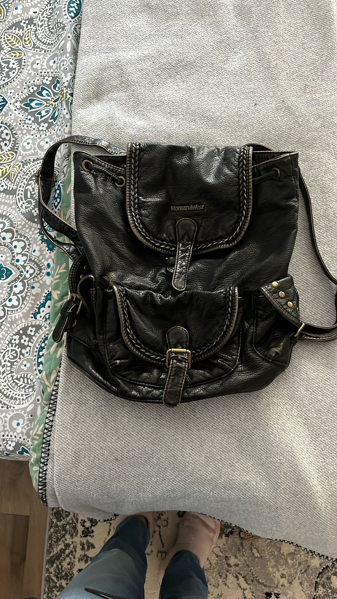 Leather Backpack Purse