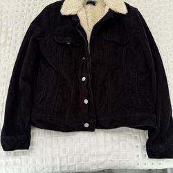 Black Montana Fleeced Fur Jacket 