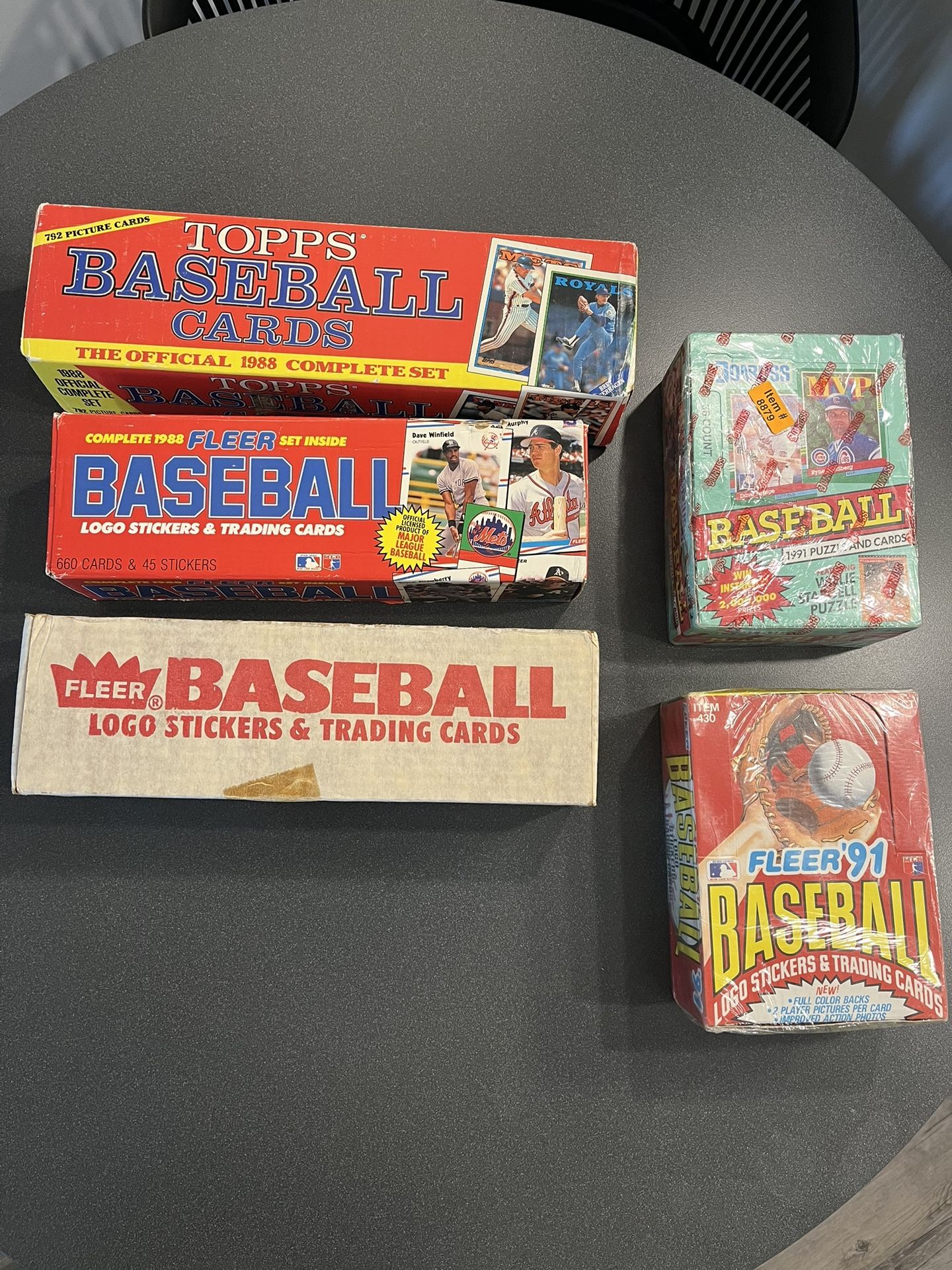 Lot of 5 Baseball Card Boxes / Sets Fleer Topps Donruss