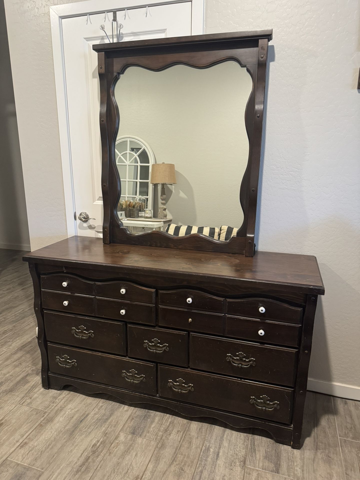 Vintage Dresser With Mirror