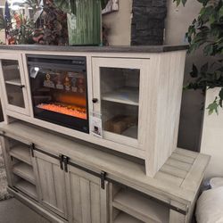 Cozy Fireplace TV Stand