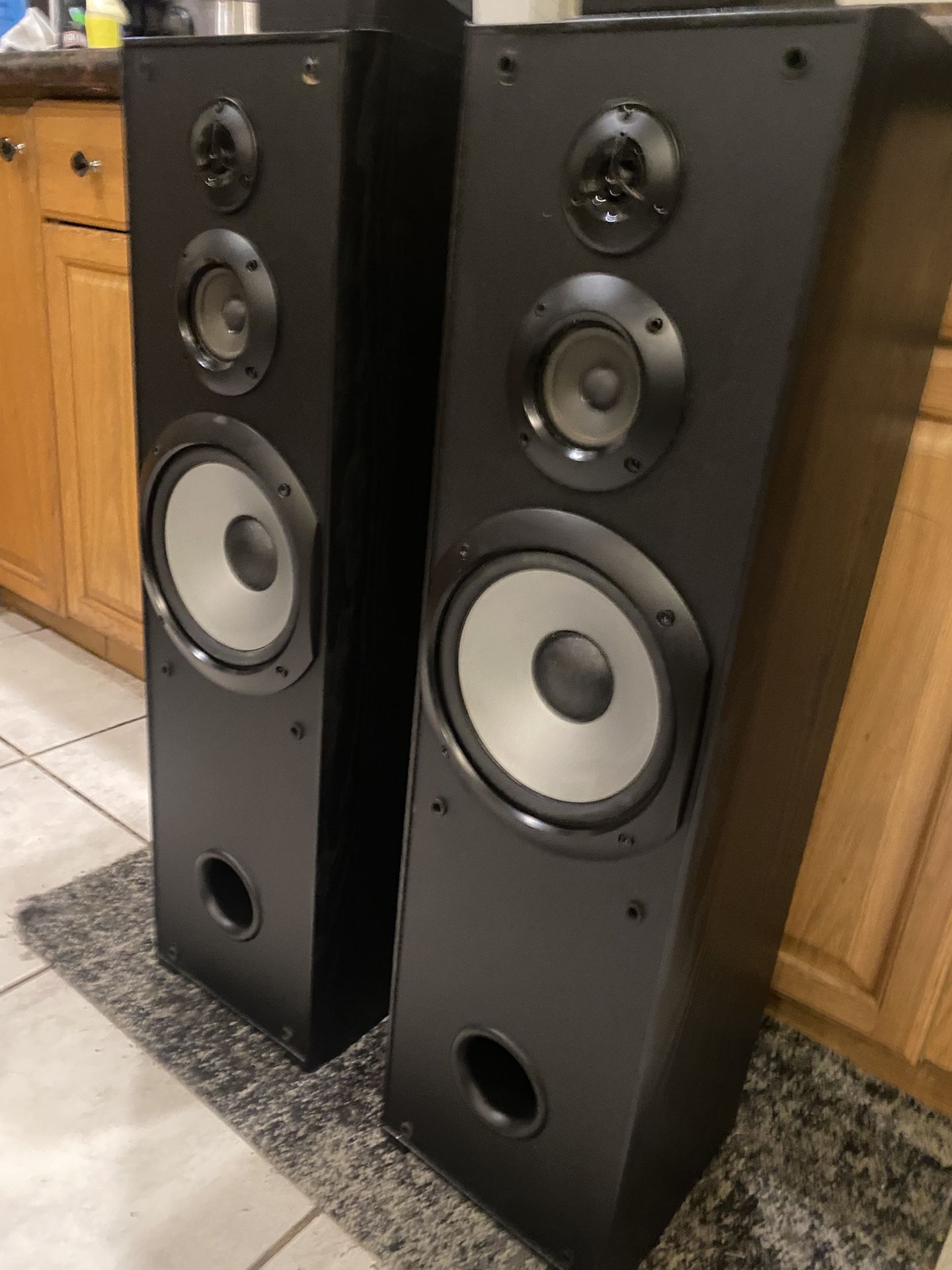 8” Three-way Sony Floor Speakers