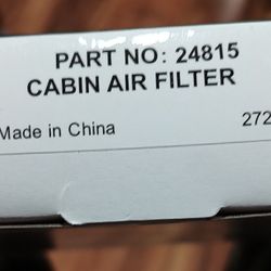 Car Cabin Air Filter #24815