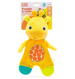 Bright Starts Snuggle & Teethe BPA-Free Crinkle Teething Plush Baby Toy - Giraffe