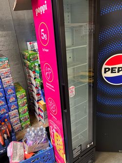 Poppi Branded Single-Door Glass Cooler