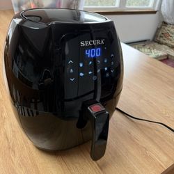 Secura Max 6.3Qt Air Fryer, 1700W Digital Hot Air Fryer | 10-in-1 Oven Oilless Electric Cooker w/Preheat & Shake Remind, 8 Cooking Presets, Nonstick B
