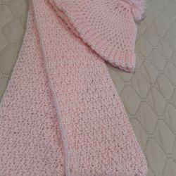 Crocheted Baby Hat And Scarf 