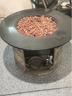 32" Round Propane Fire Pit Table Outdoor Patio Heater