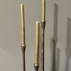 New Candlestick Holder With Glitter Candles Christmas Decor