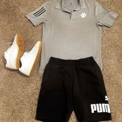 💥 Adidas Tee (S)+ Puma Shorts (M)+ Adidas Sneakers (8.5)– Full Outfit Deal! 💥 