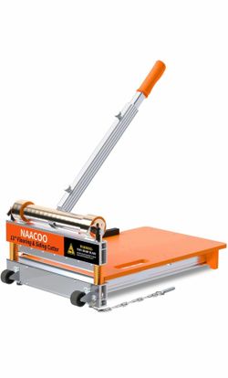 NAACOO 17mm Heavy Duty Laminate/Vinyl Floor Cutter, 13" Vinyl Plank Cutter with Wheel - Just 1 Step Meet Angle&Length Cutting, Flooring Tools - Cuts L