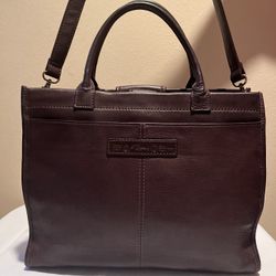 Vintage Fossil 75082 genuine brown leather shoulder crossbody bag purse