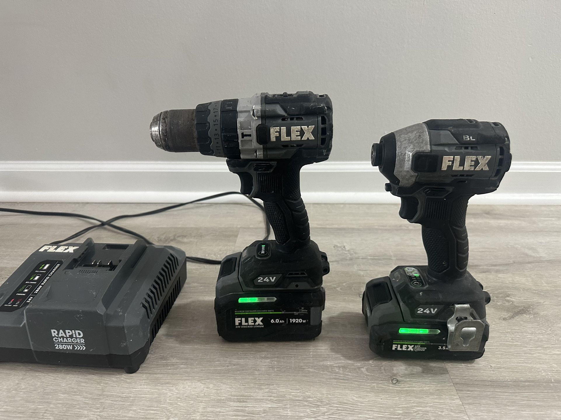 Flex Impact Drill And Hammer Drill 2 Battery And Charger