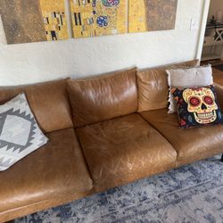 Real Leather Couch (Poly & Bark) 