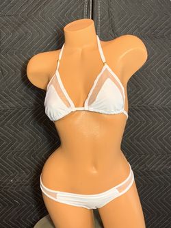 New Sexy White Mesh Bikini Set