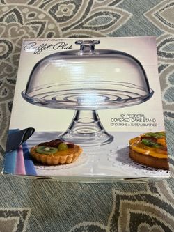 COLONY CRAFTS Buffet Plus 12" PEDESTAL COVERED CAKE STAND 12" CLOCHE A GATEAU SUR PIED