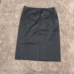 Burberry Women Navy High Rise Pencil Skirt