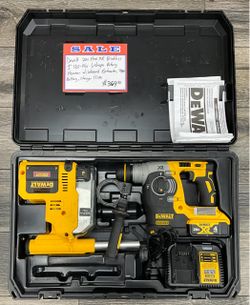 Dewalt 20V Max XR Brushless 1” SDS-Plus L-Shape Rotary Hammer W/ Onboard Extractor, 4AH Battery, Charger & Case