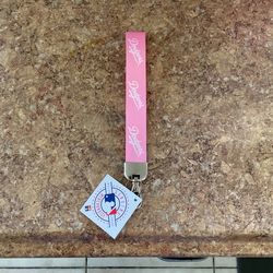 Pink Dodgers Keychain