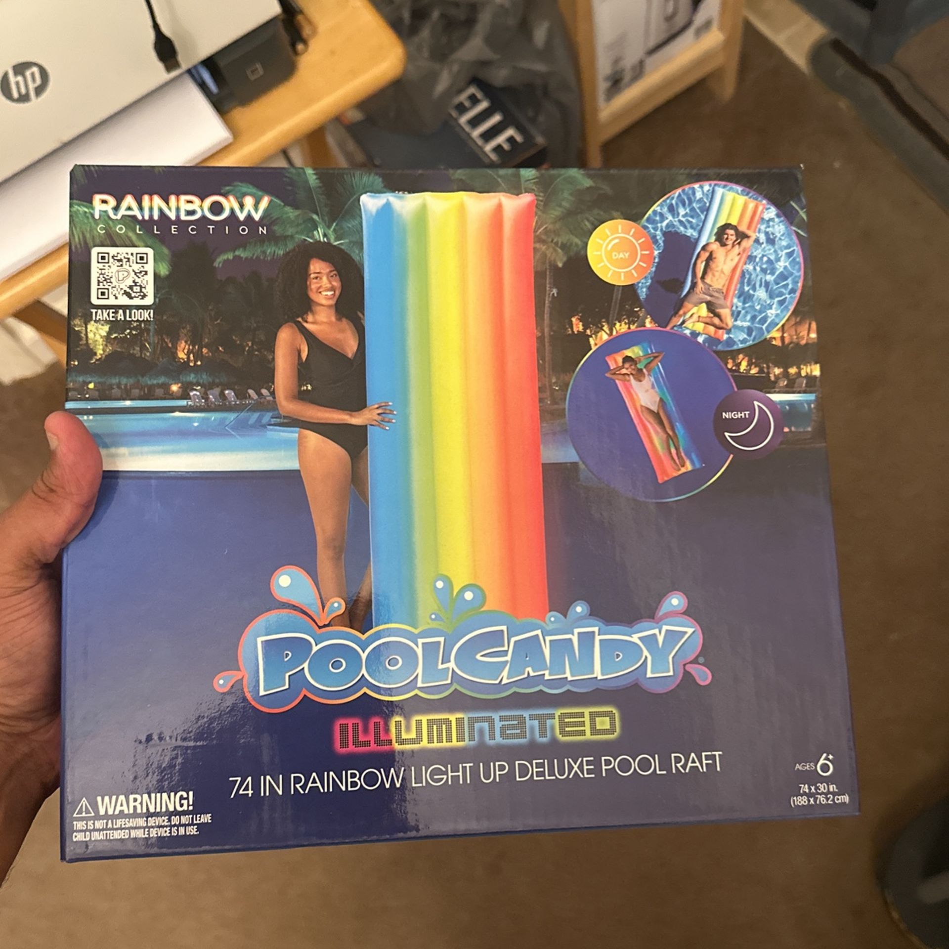 74 Inch Light Up Pool Raft 