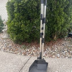 Dog Pooper Scooper,38-Inch Handle Metal Poop Scooper with Metal Rake