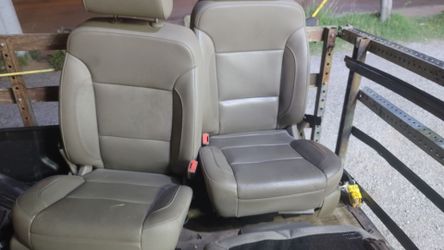 2014 '18 tan leather front and rear seat gm