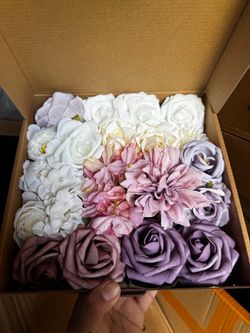 New Artificial Flower Box Set Mixed Roses