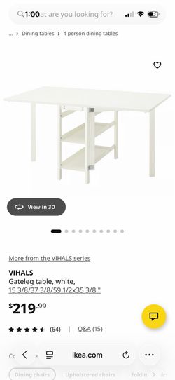 IKEA table and chairs
