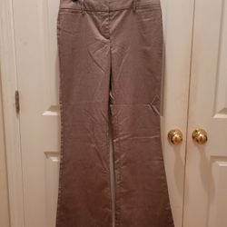 New York & Company Women's Dress Pants, Size 4 Tall, Brown/Gold