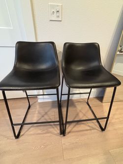 Black bar stools