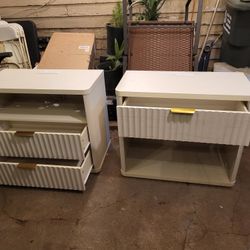 Antique White End Tables Set Of 2