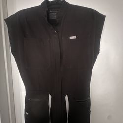 FIGS XS Black Jogger Jumpsuit 