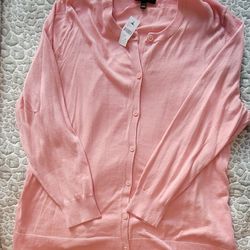 Lane Bryant Soft Pink Knit Cardigan