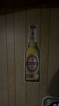 Beck's Beer Bottle Shape Sign