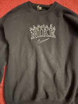 Custom Black Nike Flames
