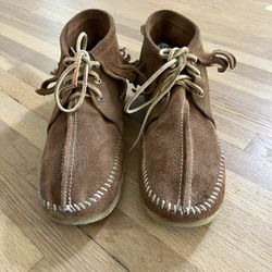 Leather Fringe Moccasin Booties