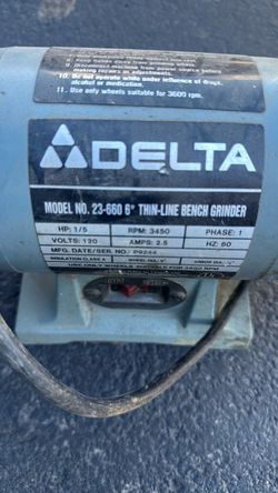 Delta 6" Thin-Line Bench Grinder Model 23-660