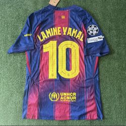 Vintage Nike 2025-26 FC Barcelona "Lamine Yamal 10" Champions League Home Player Version Jersey