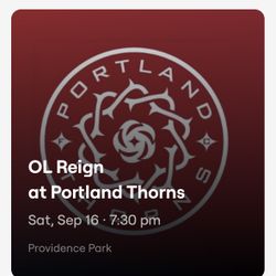 2 General Admission Tickets To 9/16 Thorns Vs Reign