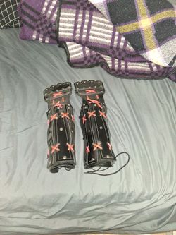 Red and black arm guards regular size